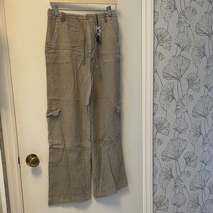 Sincerely Jules linen style Tan Cargo Pants